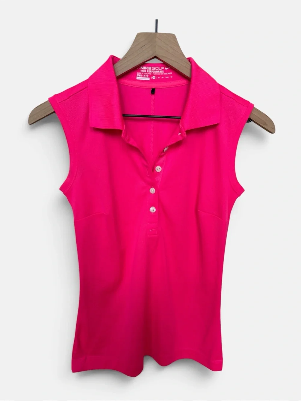 Nike Golf Tour Performance Sleeveless Golf Polo Tank Top in Bright Hot Pink XS
